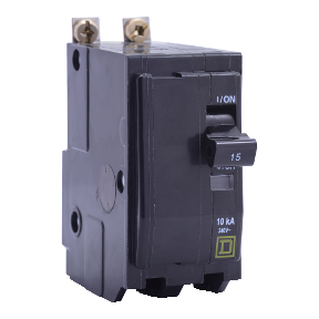 Schneider Electric Fluorescent/HID Lighting Thermal Magnetic Circuit Breaker; 2-Pole; 15A; 120/240VAC; Lever; Screw Terminal; UL 489